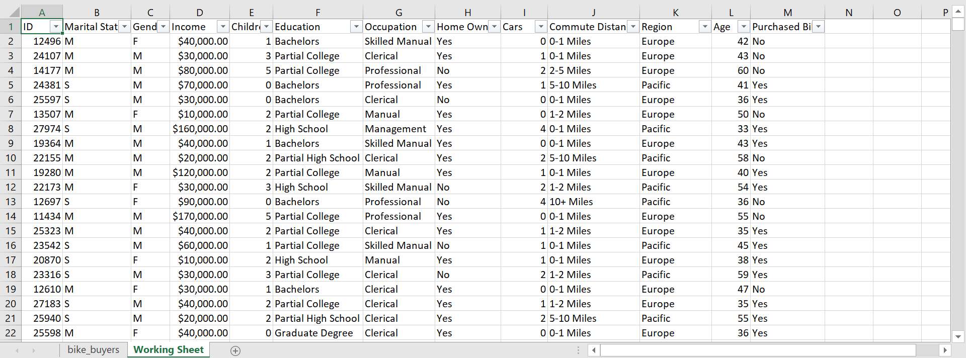 Filter Data